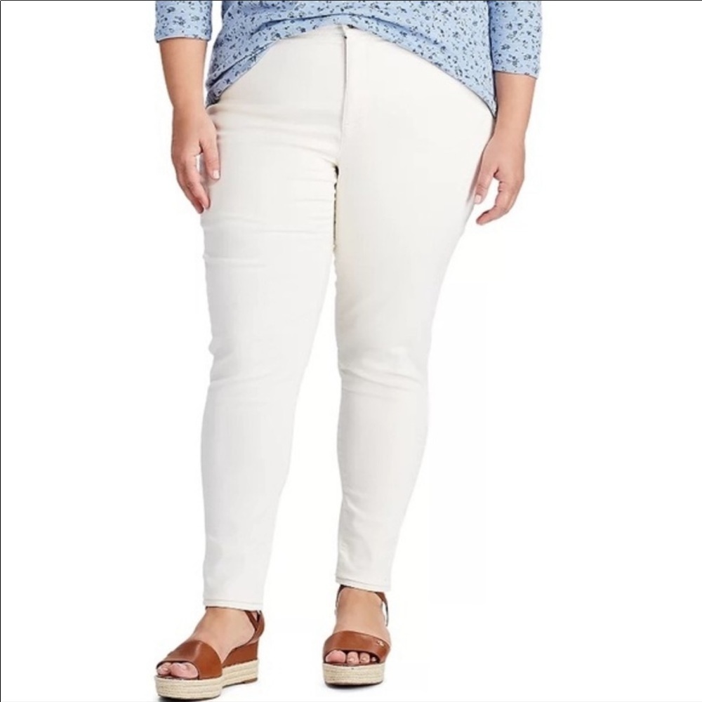 The limited Women’s white High Rise ankle pants Sz 24W
